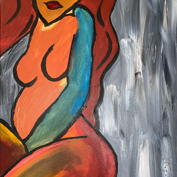 Original Painting- Abstract Pregnant Nude - Picture 5 of 5